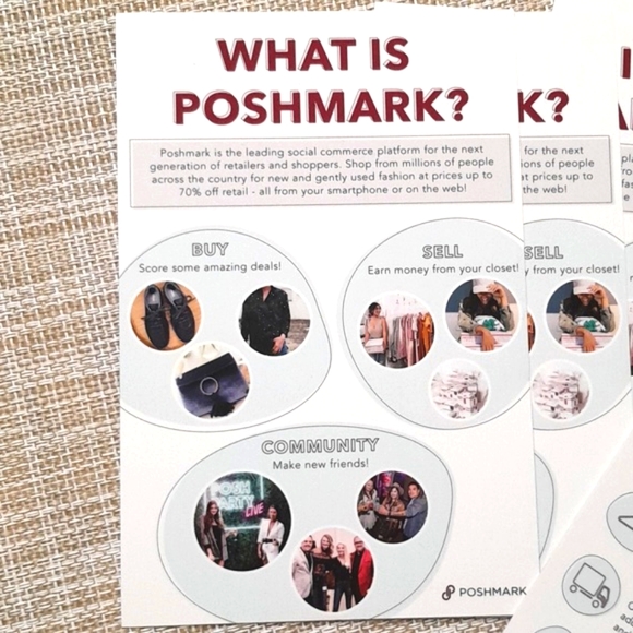 Poshmark Brand 15 Pack Closet Referral Info Cards - Picture 2 of 3